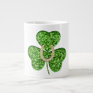 Caneca De Café Grande Shamrock and Horserradura Jumbo Mug