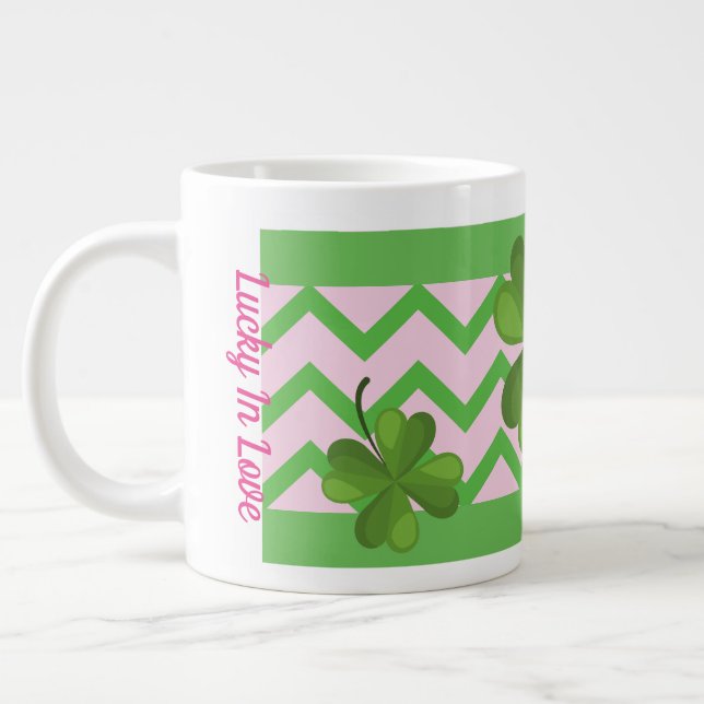 Caneca De Café Grande Shamrock Lucky in Love Mug (Esquerda)
