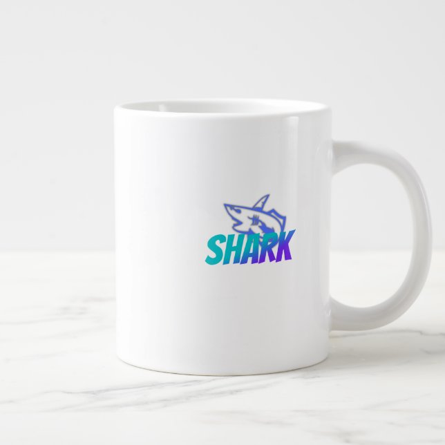 Caneca De Café Grande Shark  | Bold Ocean Predator Design for Gym & Gift (Direita)