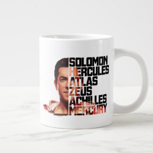 Caneca De Café Grande SHAZAM!   Shazam Closeup Acrônimo Gráfico