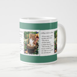Caneca De Café Grande Sheltie Art Gifts Summer Garden