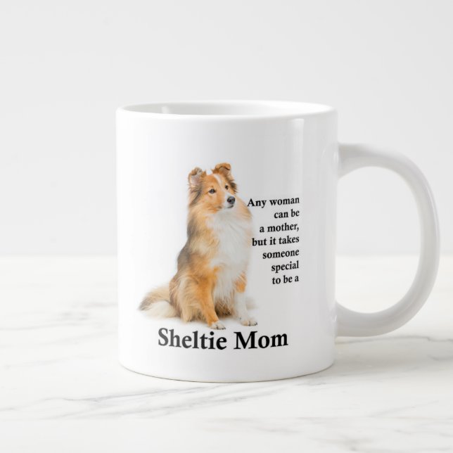 Caneca De Café Grande Sheltie Mãe Jumbo Mug (Direita)
