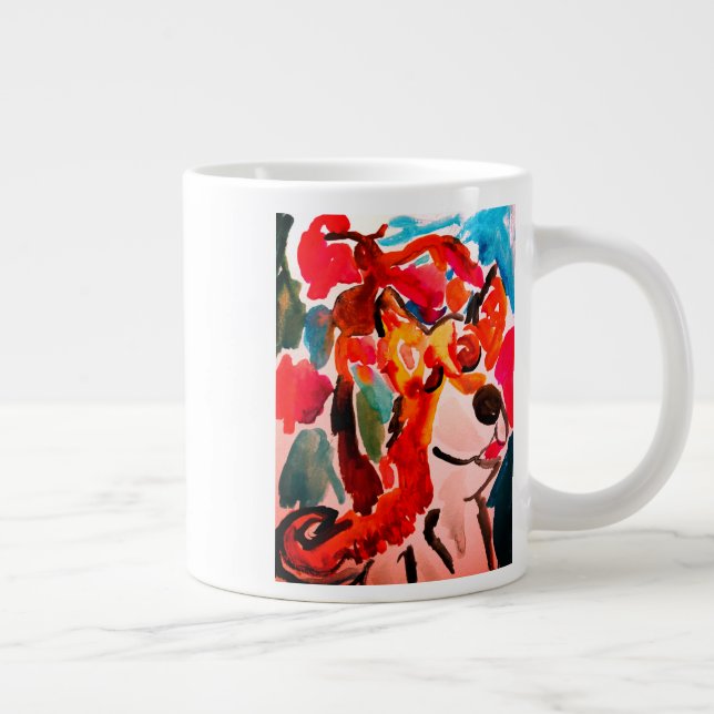 Caneca De Café Grande Shiba Inu cherry Japen blossom  (Direita)