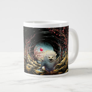 Caneca De Café Grande Shush É a minha hora, fanático porco branco