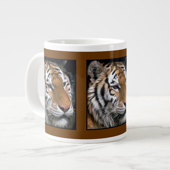 Caneca De Café Grande Siberian Tiger Lovers Art (Frente Esquerda)
