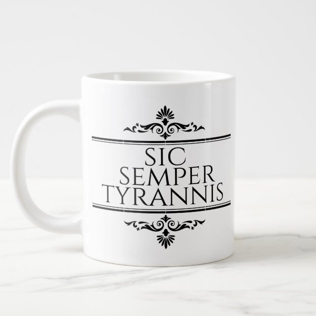Caneca De Café Grande Sic Semper Tyrannis (Esquerda)