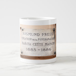 Caneca De Café Grande Sigmund Freud Paris Placque Mug