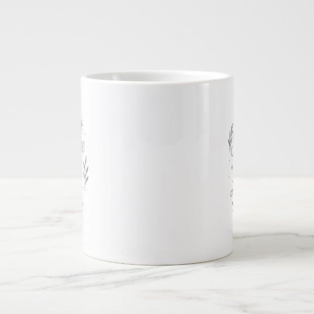 Caneca De Café Grande Sigue tu Luz ✨ | Elegant Silver Inspirational  (Frente)