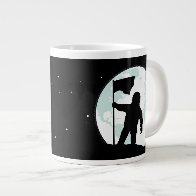 Caneca De Café Grande Silhueta Astronauta (Frente Esquerda)