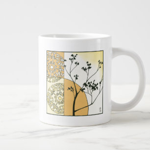 Caneca De Café Grande Silhueta de árvore esparsa por Megan Meagher