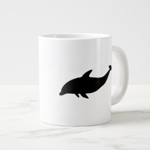 Caneca De Café Grande Silhueta de Golfinho