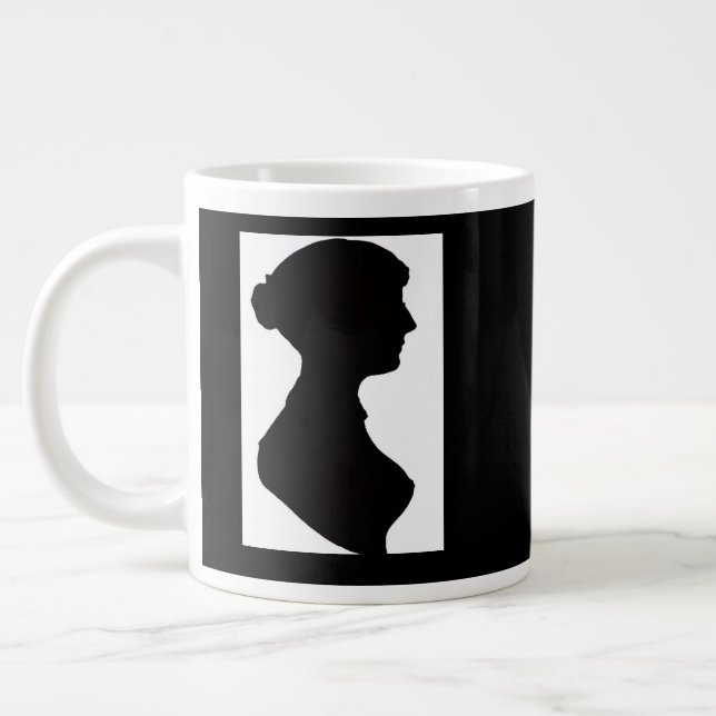 Caneca De Café Grande Silhueta de Jane Austen (Esquerda)
