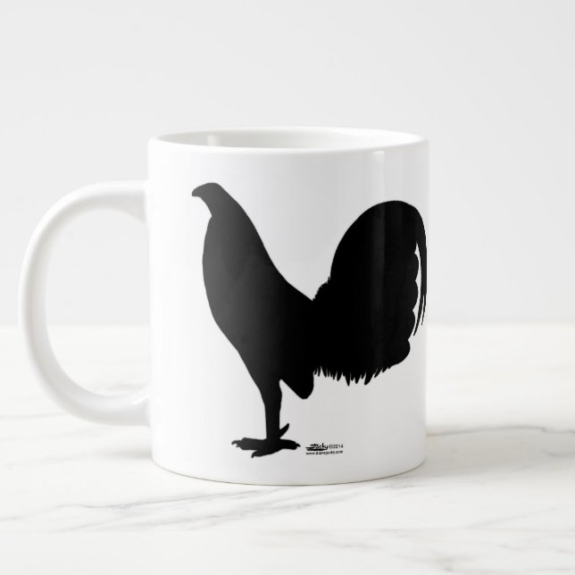 Caneca De Café Grande Silhueta Gamecock Rooster (Esquerda)