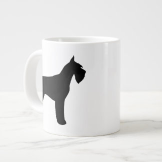 Caneca De Café Grande Silhuettes Cachorros-Gigantes Negros