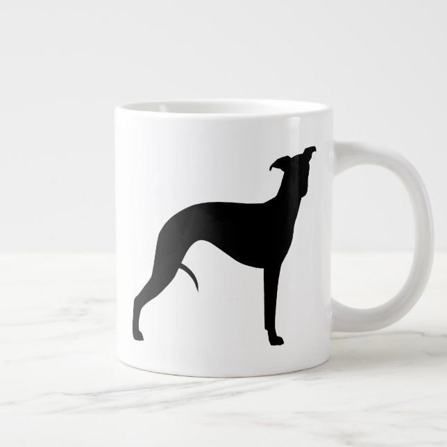 Caneca De Café Grande Silhuettes De Cachorro (Direita)