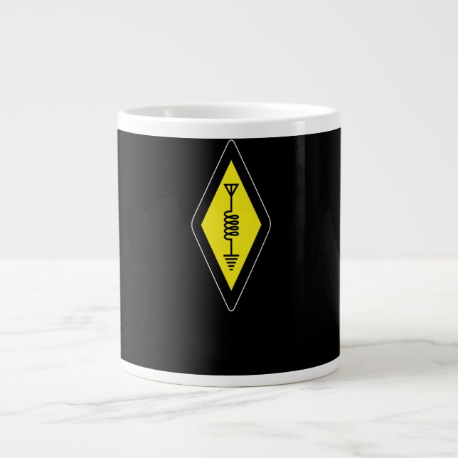 Caneca De Café Grande Símbolo de rádio Ham (Frente)