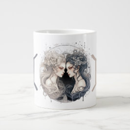 Caneca De Café Grande Símbolo Gemini em greve Trabalho de arte