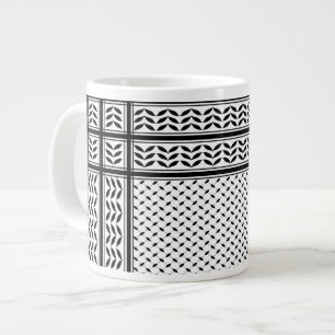 Caneca De Café Grande Símbolo Keffiyeh do Padrão de Resistência Palestin
