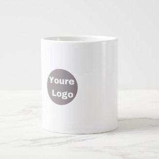 Caneca De Café Grande Simple Logo and Text Business  personallze