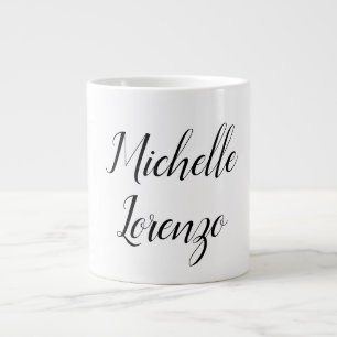 Caneca De Café Grande Simples e profissional preto e branco