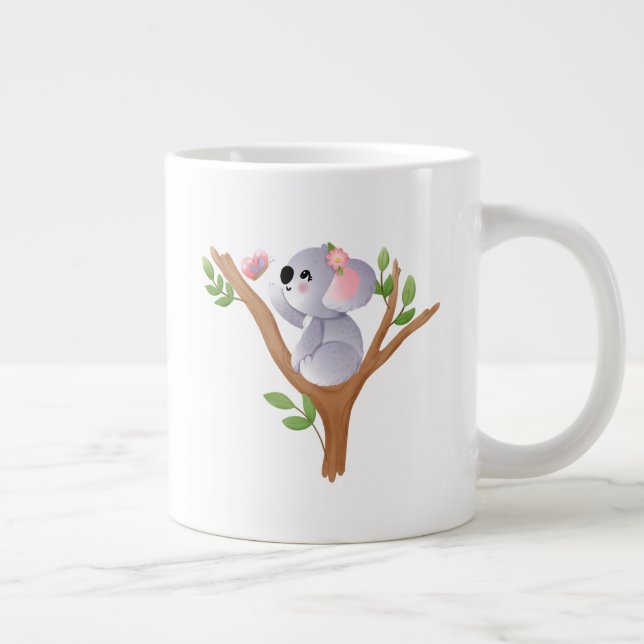 Caneca De Café Grande Simples Minimalista Diário (Direita)