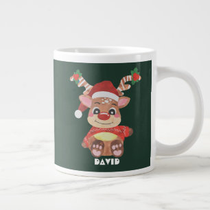 Caneca De Café Grande Simples Natal da Trendy Legal de Férias