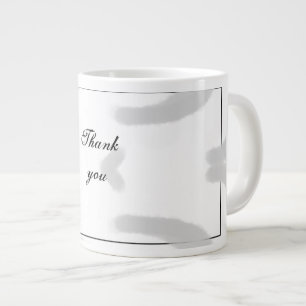 Caneca De Café Grande Simples obrigado elegante seu elegante personaliza