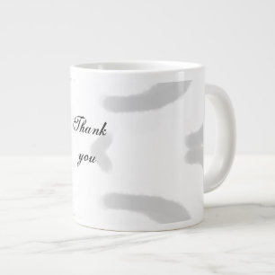 Caneca De Café Grande Simples obrigado elegante seu elegante personaliza
