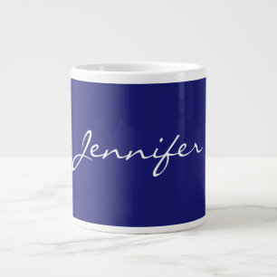 Caneca De Café Grande Simples Planeta Azul Moderno Midnight