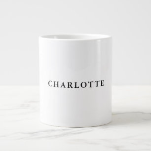 Caneca De Café Grande Simples profissional clássico elegante minimalista