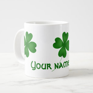Caneca De Café Grande Simples shamrocks de sorte