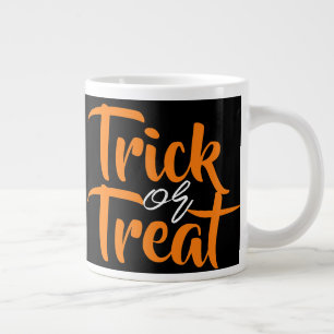 Caneca De Café Grande Simples truque ou tratar a família de Halloween