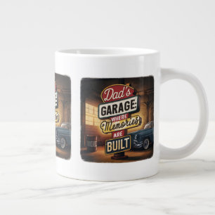 Caneca De Café Grande Sinal de Automóveis Retro Vintage da Garagem do Pa
