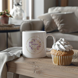 Caneca De Café Grande Sinal de Mulher Floral Dia da Mulher 20 de março