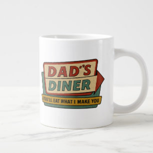 Caneca De Café Grande Sinal Retro do Lanche de Papai – Ben-Day Arte Pop