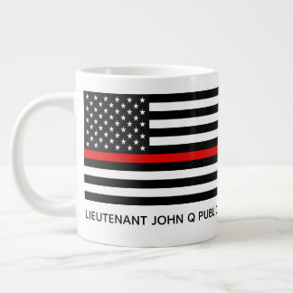 Caneca De Café Grande Sinalizador Americano Thin Red Line Personalizado