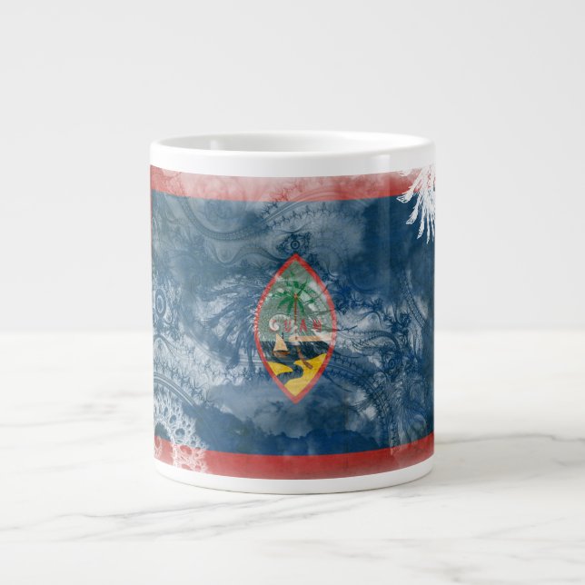 Caneca De Café Grande Sinalizador de Guam (Frente)