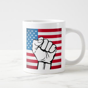 Caneca De Café Grande Sinalizador EUA Ascensão