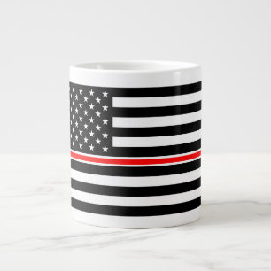 Caneca De Café Grande Sinalizador fino da linha vermelha: Memorial do he