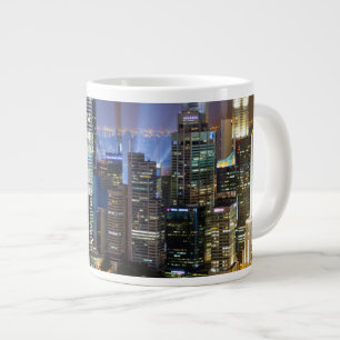 Caneca De Café Grande Singapura downtown à noite