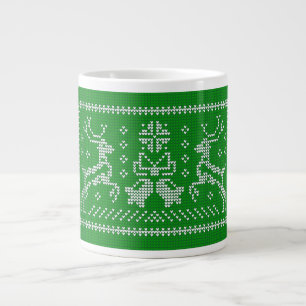Caneca De Café Grande Sinos de jingles de suéter feio