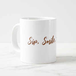 Caneca De Café Grande Sip, Smile, Repete