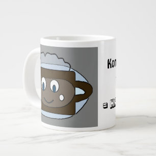 Caneca De Café Grande Sipando café enquanto assiste a Dramas Coreanos