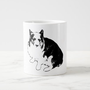 Caneca De Café Grande Sips Lantern-Porch Corgi