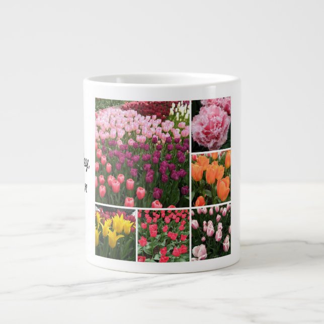 Caneca De Café Grande Skagit Valley, mug de tulipas WA (Frente)