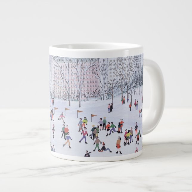 Caneca De Café Grande Skating Rink Central Park Nova York 1994 (Frente Esquerda)