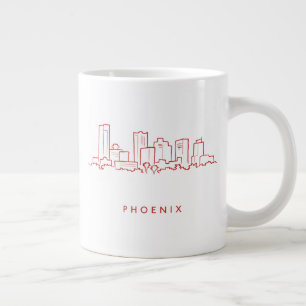 Caneca De Café Grande Skyline da Arizona Phoenix