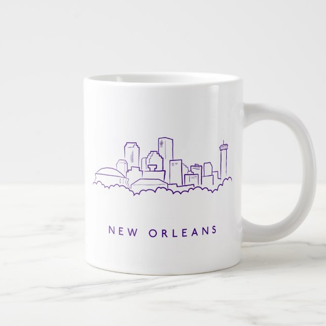 Caneca De Café Grande Skyline da cidade de Nova Orleans (Direita)