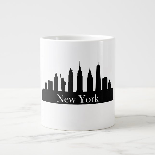 Caneca De Café Grande Skyline New York (Frente)