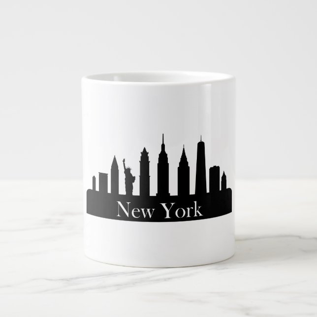 Caneca De Café Grande Skyline New York (Frente)